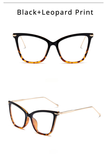 KKTREE OptiLux Cat-eye Metal Blue Light Blocking Glasses, Butterfly Eye Stylish Non-prescription Frame, Trendy Eyewear