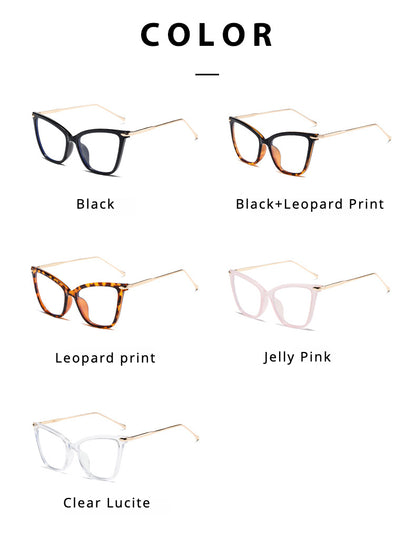 KKTREE OptiLux Cat-eye Metal Blue Light Blocking Glasses, Butterfly Eye Stylish Non-prescription Frame, Trendy Eyewear