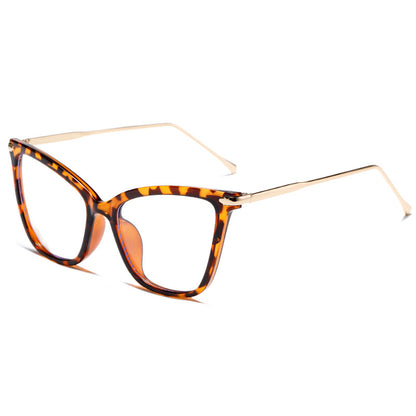 KKTREE OptiLux Cat-eye Metal Blue Light Blocking Glasses, Butterfly Eye Stylish Non-prescription Frame, Trendy Eyewear