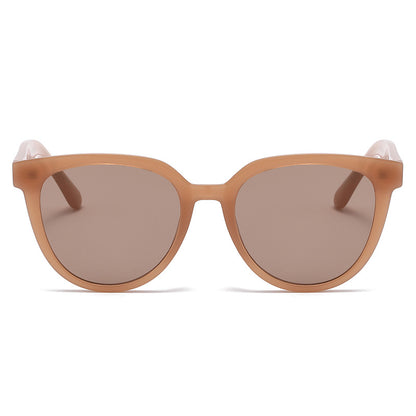 KKTREE Eclat New Stylish Sunglasses for Ladies with a High-end Vibe, featuring a Brown Eyeglass Frame and UV Protection