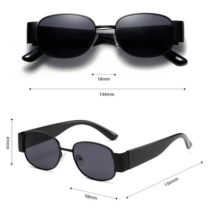 KKTREE Metal Square Retro Sunglasses, Fashionable for Both Men and Women, UV400 UV Protection