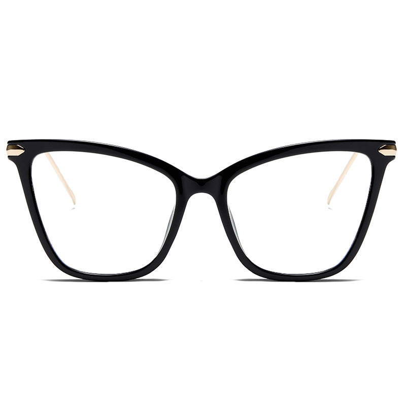 KKTREE OptiLux Cat-eye Metal Blue Light Blocking Glasses, Butterfly Eye Stylish Non-prescription Frame, Trendy Eyewear