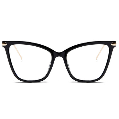 KKTREE OptiLux Cat-eye Metal Blue Light Blocking Glasses, Butterfly Eye Stylish Non-prescription Frame, Trendy Eyewear