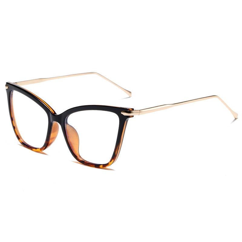 KKTREE OptiLux Cat-eye Metal Blue Light Blocking Glasses, Butterfly Eye Stylish Non-prescription Frame, Trendy Eyewear