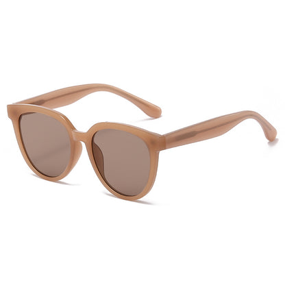 KKTREE Eclat New Stylish Sunglasses for Ladies with a High-end Vibe, featuring a Brown Eyeglass Frame and UV Protection