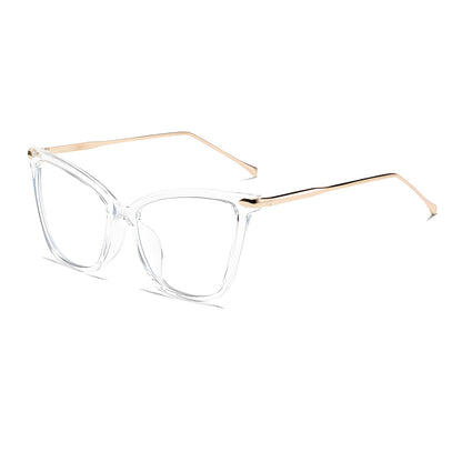 KKTREE OptiLux Cat-eye Metal Blue Light Blocking Glasses, Butterfly Eye Stylish Non-prescription Frame, Trendy Eyewear