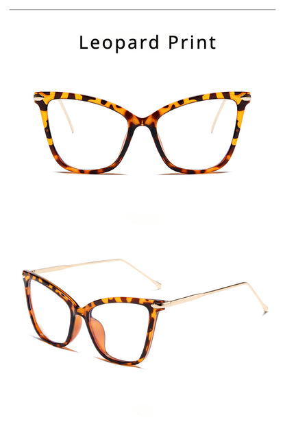 KKTREE OptiLux Cat-eye Metal Blue Light Blocking Glasses, Butterfly Eye Stylish Non-prescription Frame, Trendy Eyewear